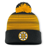 Boston Bruins Fanatics Fundamental Spirit Cuffed Pom Knit Hat - Black - NHL