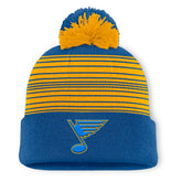 St. Louis Blues Fanatics Fundamental Spirit Cuffed Pom Knit Hat - Navy - NHL