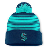 Seattle Kraken Fanatics Fundamental Spirit Cuffed Pom Knit Hat - Deep Sea Blue - NHL