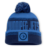 Winnipeg Jets Fanatics Fundamentals Thrive Cuffed Knit Hat with Pom - Navy/Blue - NHL