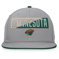 Minnesota Wild Fanatics Fundamentals Duo Split Logo Snapback Hat - Gray - NHL