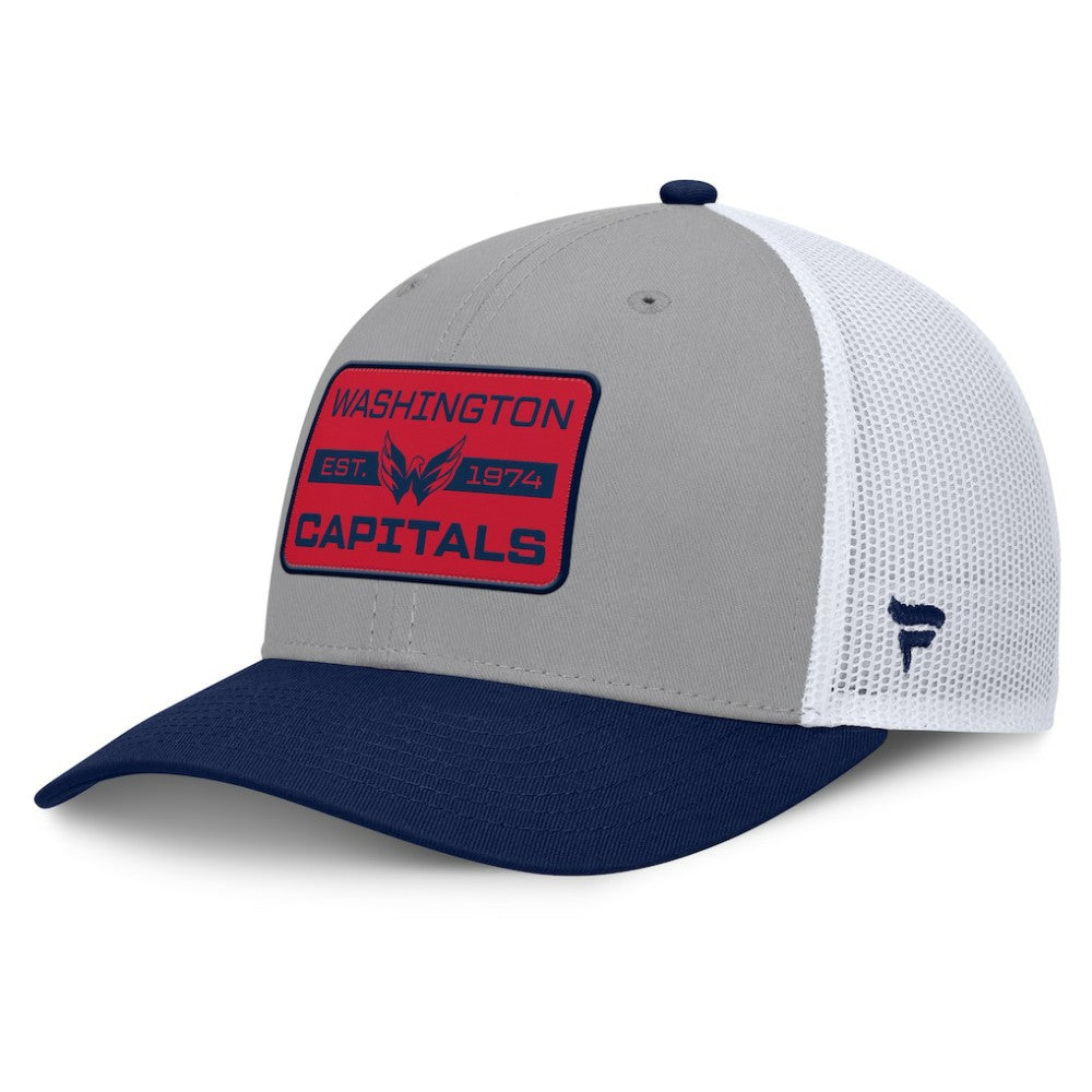 Washington Capitals Fanatics Fundamental Adapt Trucker Adjustable Hat - Gray/Navy - NHL
