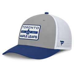 Toronto Maple Leafs Fanatics Fundamental Adapt Trucker Adjustable Hat - Gray/Blue - NHL