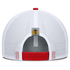 Chicago Blackhawks Fanatics Fundamental Adapt Trucker Adjustable Hat - Gray/Red - NHL