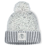 Chicago Blackhawks Fanatics Women's Fundamental Mist Cuffed Knit Hat with Pom - White/Gray - NHL