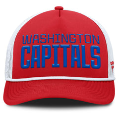 Washington Capitals Fanatics Heritage Dutch A-Frame Trucker Adjustable Hat - Red/White - NHL