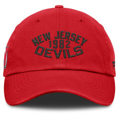 New Jersey Devils Fanatics Fundamentals Archer Adjustable Hat - Red - NHL
