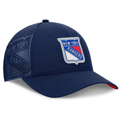 New York Rangers Fanatics Authentic Pro Home Ice Trucker Adjustable Hat - Navy - NHL