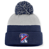 New York Rangers Fanatics Authentic Pro Home Ice Cuffed Knit Hat with Pom - Navy/Gray - NHL