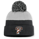 Philadelphia Flyers Fanatics Authentic Pro Home Ice Cuffed Knit Hat with Pom - Black/Gray - NHL