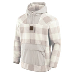 Cleveland Browns Elements Plaid Polar Fleece Quarter-Zip Hoodie Gray | Fanatics