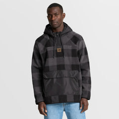 Miami Dolphins Elements Plaid Polar Fleece Quarter-Zip Hoodie Black | Fanatics