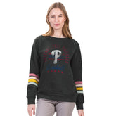 Philadelphia Phillies G-III 4Her by Carl Banks Women's Allana Stripe Pullover Sweatshirt - MLB