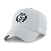 Brooklyn Nets '47 Core Logo Clean Up Adjustable Hat Gray - NBA