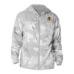 Chicago Blackhawks Columbia Camo Flash Challenger Omni-Shade Full-Zip Hoodie Windbreaker - Gray - NHL