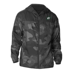 Dallas Stars Columbia Camo Flash Challenger Omni-Shade Full-Zip Hoodie Windbreaker - Black - NHL