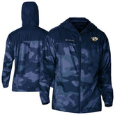 Nashville Predators Columbia Camo Flash Challenger Omni-Shade Full-Zip Hoodie Windbreaker - Navy - NHL