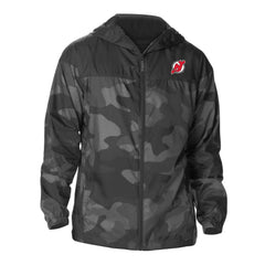 New Jersey Devils Columbia Camo Flash Challenger Omni-Shade Full-Zip Hoodie Windbreaker - Black - NHL