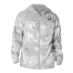 New York Islanders Columbia Camo Flash Challenger Omni-Shade Full-Zip Hoodie Windbreaker - Gray - NHL