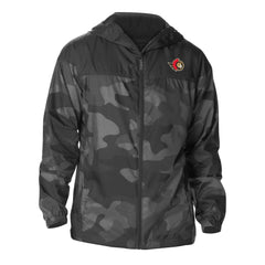 Ottawa Senators Columbia Camo Flash Challenger Omni-Shade Full-Zip Hoodie Windbreaker - Black - NHL