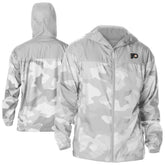 Philadelphia Flyers Columbia Camo Flash Challenger Omni-Shade Full-Zip Hoodie Windbreaker - Gray - NHL