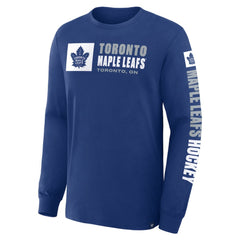 Toronto Maple Leafs Fanatics Goal Crease Legacy Long Sleeve T-Shirt - Blue - NHL