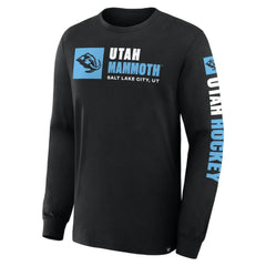Utah Mammoth Fanatics Goal Crease Legacy Long Sleeve T-Shirt - Black - NHL
