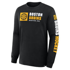 Boston Bruins Fanatics Goal Crease Legacy Long Sleeve T-Shirt - Black - NHL