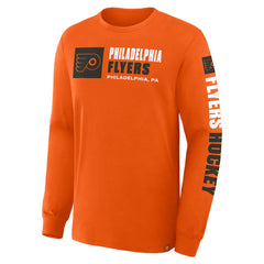 Philadelphia Flyers Fanatics Goal Crease Legacy Long Sleeve T-Shirt - Orange - NHL