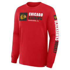 Chicago Blackhawks Fanatics Goal Crease Legacy Long Sleeve T-Shirt - Red - NHL