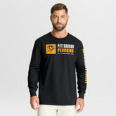 Pittsburgh Penguins Fanatics Goal Crease Legacy Long Sleeve T-Shirt - Black - NHL