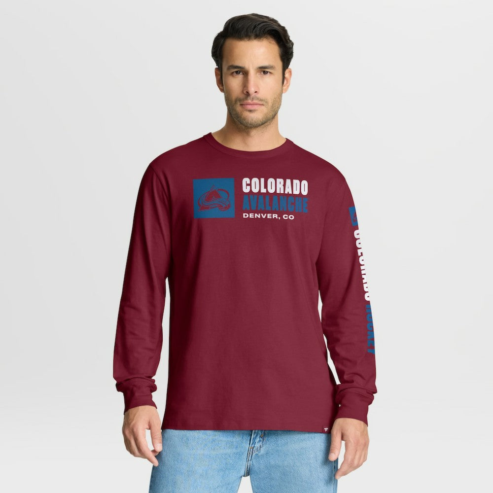Colorado Avalanche Fanatics Goal Crease Legacy Long Sleeve T-Shirt - Burgundy - NHL