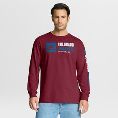 Colorado Avalanche Fanatics Goal Crease Legacy Long Sleeve T-Shirt - Burgundy - NHL