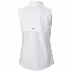 Utah Mammoth Columbia Women's Tamiami Omni-Shade Sleeveless Button-Up Shirt - White - NHL