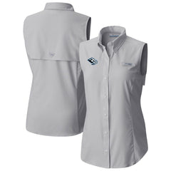 Utah Mammoth Columbia Women's Tamiami Omni-Shade Sleeveless Button-Up Shirt - Gray - NHL