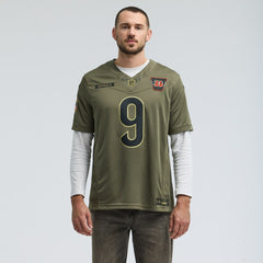 Joe Burrow Cincinnati Bengals 2025 Salute to Service Limited Jersey Olive | Nike for Sale