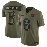Baker Mayfield Tampa Bay Buccaneers 2025 Salute to Service Limited Jersey Olive | Nike for Sale