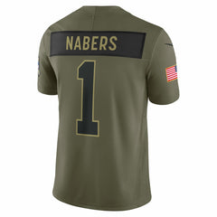 Malik Nabers New York Giants 2025 Salute to Service Limited Jersey Olive | Nike for Sale