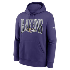 Baltimore Ravens Full Blitz Club Fleece Pullover Hoodie Purple | Nike for Sale
