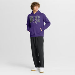 Minnesota Vikings Full Blitz Club Fleece Pullover Hoodie Purple | Nike for Sale