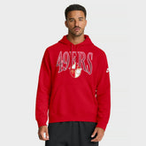 San Francisco 49ers Full Blitz Club Fleece Pullover Hoodie Scarlet | Nike for Sale
