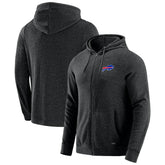 Buffalo Bills J. Palmer Players Lounge Tri-Blend Full-Zip Hoodie Dark Heather Gray | NFL