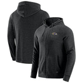 Baltimore Ravens J. Palmer Players Lounge Tri-Blend Full-Zip Hoodie Dark Heather Gray | NFL