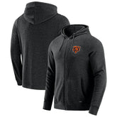 Chicago Bears J. Palmer Players Lounge Tri-Blend Full-Zip Hoodie Dark Heather Gray | NFL