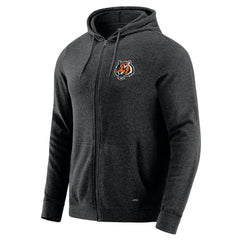 Cincinnati Bengals J. Palmer Players Lounge Tri-Blend Full-Zip Hoodie Dark Heather Gray | NFL