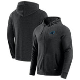 Carolina Panthers J. Palmer Players Lounge Tri-Blend Full-Zip Hoodie Dark Heather Gray | NFL
