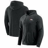 Denver Broncos J. Palmer Players Lounge Tri-Blend Full-Zip Hoodie Dark Heather Gray | NFL