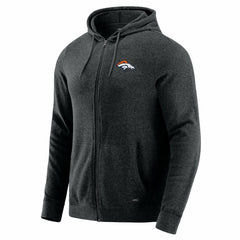 Denver Broncos J. Palmer Players Lounge Tri-Blend Full-Zip Hoodie Dark Heather Gray | NFL