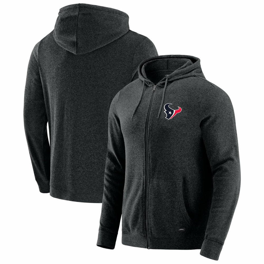 Houston Texans J. Palmer Players Lounge Tri-Blend Full-Zip Hoodie Dark Heather Gray | NFL
