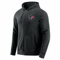 Houston Texans J. Palmer Players Lounge Tri-Blend Full-Zip Hoodie Dark Heather Gray | NFL